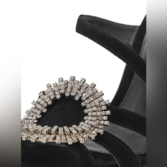 NEW‼️ exquisite ALEXANDRE BIRMAN Alicia Suede Embellished Mules - Picture 3 of 16